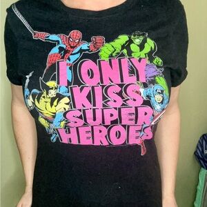 Marvel Black Superhero Graphic Tee